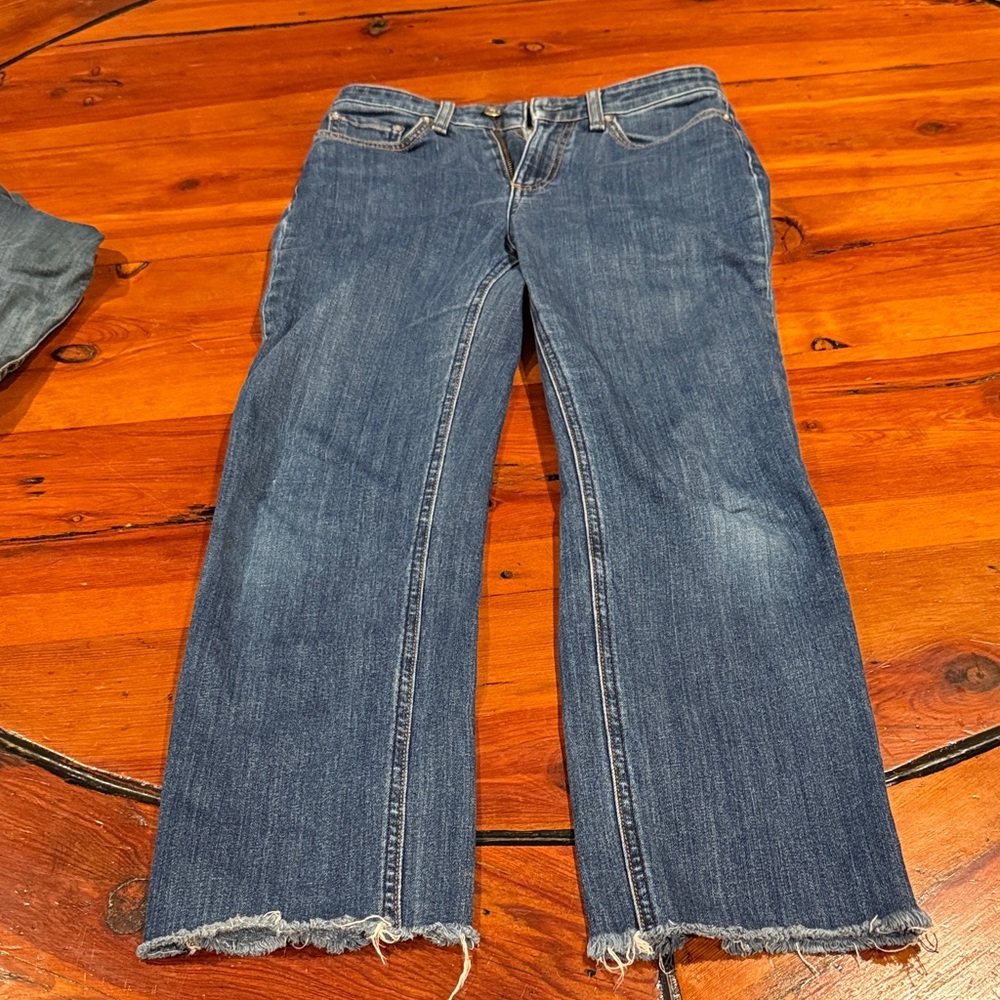 Rag & Bone Cropped Blue Jeans